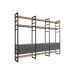 Guarda-Roupa Closet Modulado Industrial Philly 6 Gavetas Cedro e Grafite