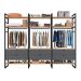 Guarda-Roupa Closet Modulado Industrial Philly 6 Gavetas Cedro e Grafite