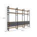 Guarda-Roupa Closet Modulado Industrial Philly 6 Gavetas Cedro e Grafite