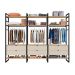 Guarda-Roupa Closet Modulado Industrial Philly 6 Gavetas Cedro e Off White