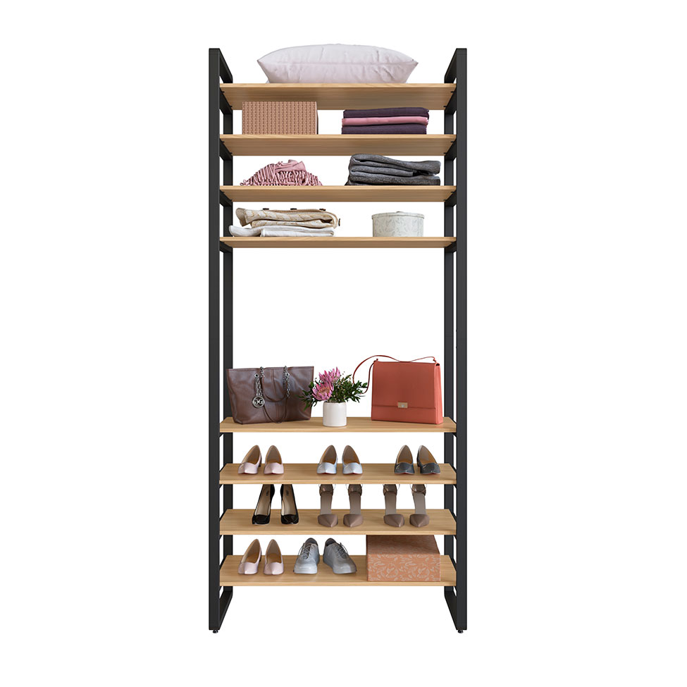Guarda-Roupa Closet Modulado Industrial Philly Cedro 101 cm