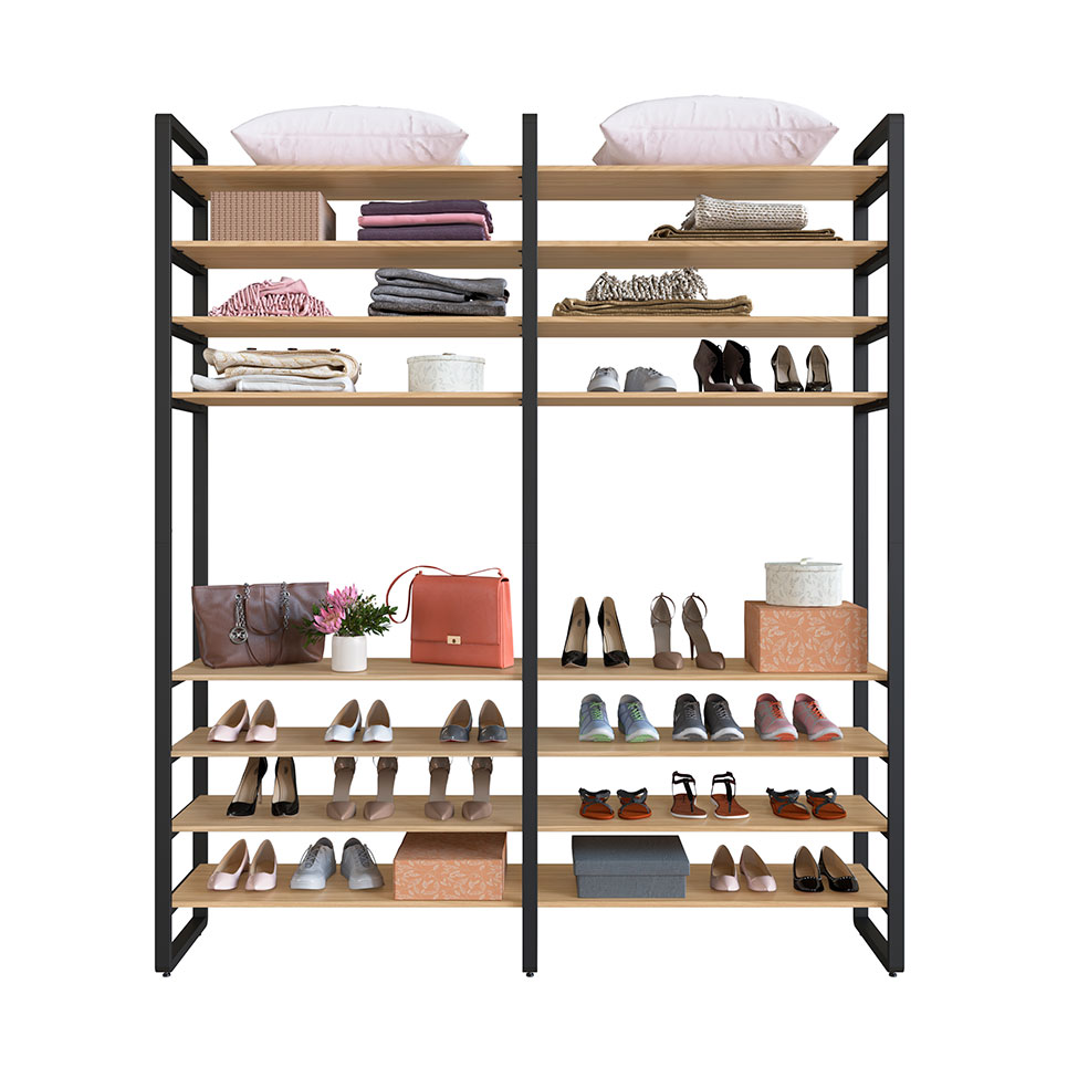 Guarda-Roupa Closet Modulado Industrial Philly Cedro 197 cm