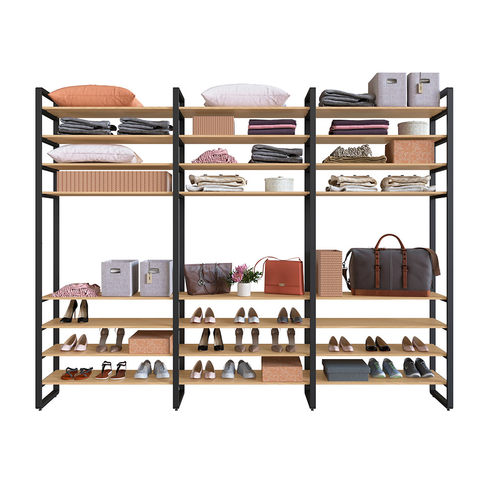 Guarda-Roupa Closet Modulado Industrial Philly Cedro 294 cm