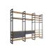 Guarda-Roupa Closet Modulado Industrial Philly I 3 GV Cedro e Grafite 294 cm