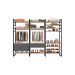 Guarda-Roupa Closet Modulado Industrial Philly I 3 GV Cedro e Grafite 294 cm
