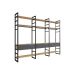 Guarda-Roupa Closet Modulado Industrial Philly II 3 GV Cedro e Grafite 294 cm