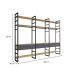 Guarda-Roupa Closet Modulado Industrial Philly II 3 GV Cedro e Grafite 294 cm