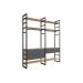 Guarda-Roupa Closet Modulado Industrial Philly II 3 Gavetas Cedro e Grafite 197 cm