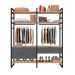Guarda-Roupa Closet Modulado Industrial Philly II 3 Gavetas Cedro e Grafite 197 cm