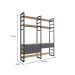 Guarda-Roupa Closet Modulado Industrial Philly II 3 Gavetas Cedro e Grafite 197 cm