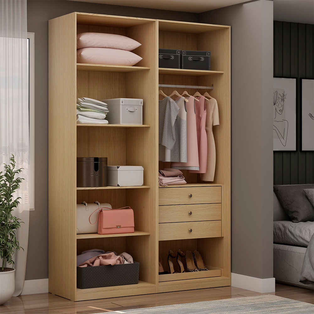 Guarda-Roupa Closet Modulado Infinity 3 GV Savana 160 cm
