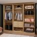 Guarda-Roupa Closet Modulado Infinity 3 Gavetas Savana 240 cm