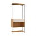 Guarda-Roupa Closet Modulado Maverick 1 Gaveta Carvalho e Off White 93 cm