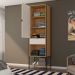 Guarda-Roupa Closet Modulado Maverick 1 Porta 1 Gaveta Carvalho e Off White 59 cm