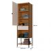 Guarda-Roupa Closet Modulado Maverick 1 Porta 1 Gaveta Carvalho e Off White 59 cm