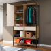 Guarda-Roupa Closet Modulado Maverick 1 Porta 2 Gavetas Carvalho e Off White 112 cm