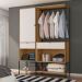 Guarda-Roupa Closet Modulado Maverick 1 Porta 2 Gavetas Carvalho e Off White 150 cm