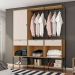 Guarda-Roupa Closet Modulado Maverick 1 Porta 3 Gavetas Carvalho e Off White 168 cm