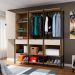 Guarda-Roupa Closet Modulado Maverick 1 Porta 3 Gavetas Carvalho e Off White 168 cm