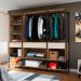 Guarda-Roupa Closet Modulado Maverick 1 Porta 3 Gavetas Carvalho e Off White 206 cm