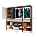 Guarda-Roupa Closet Modulado Maverick 1 Porta 3 Gavetas Carvalho e Off White 206 cm