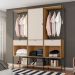 Guarda-Roupa Closet Modulado Maverick 1 Porta Central 3 Gavetas Carvalho e Off White 168 cm