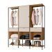 Guarda-Roupa Closet Modulado Maverick 1 Porta Central 3 Gavetas Carvalho e Off White 168 cm