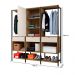Guarda-Roupa Closet Modulado Maverick 1 Porta Central 3 Gavetas Carvalho e Off White 168 cm