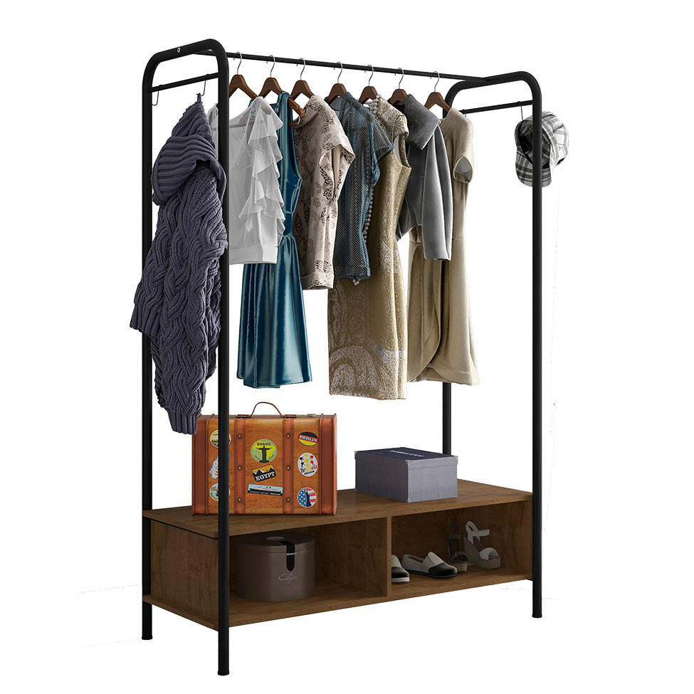 Guarda-Roupa Closet Modulado Milão Preto e Demolição