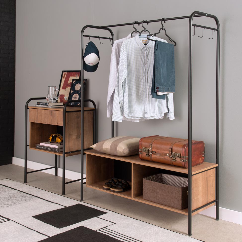 Guarda-Roupa Closet Modulado Milão Preto e Demolição