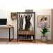 Guarda-Roupa Closet Modulado Paris Solteiro 2 GV Marrom Claro e Preto