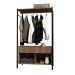 Guarda-Roupa Closet Modulado Paris Solteiro 2 GV Marrom Claro e Preto