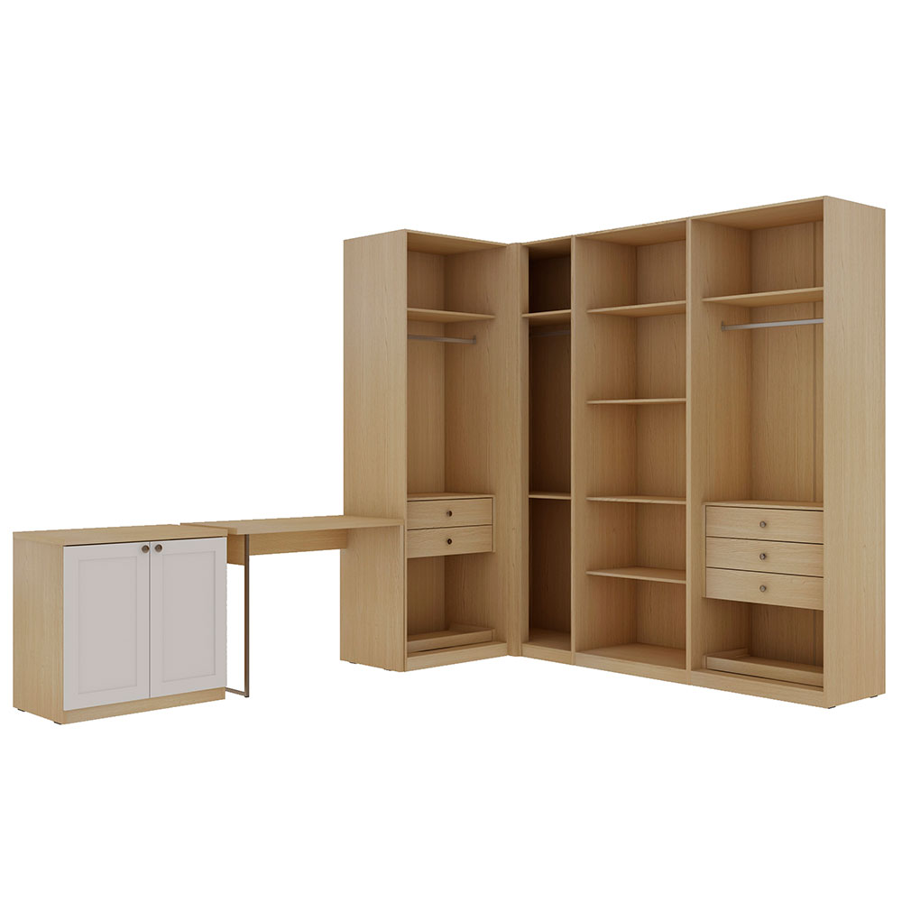 Guarda-Roupa Closet Modulado com Escrivaninha Infinity 2 PT 6 GV Savana