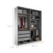 Guarda-Roupa Closet Monreale 100 % MDF 3 GV Cinza 160 cm