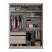 Guarda-Roupa Closet Monreale 100 % MDF 3 Gavetas Bege 160 cm