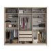 Guarda-Roupa Closet Monreale 100 % MDF 3 Gavetas Bege 237 cm