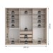 Guarda-Roupa Closet Monreale 100 % MDF 3 Gavetas Bege 237 cm