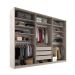 Guarda-Roupa Closet Monreale 100 % MDF 3 Gavetas Bege 237 cm
