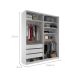 Guarda-Roupa Closet Monreale 100 % MDF 3 Gavetas Branco 160 cm