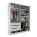 Guarda-Roupa Closet Monreale 100 % MDF 3 Gavetas Branco 160 cm