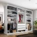 Guarda-Roupa Closet Monreale 100 % MDF 3 Gavetas Branco 237 cm