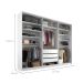 Guarda-Roupa Closet Monreale 100 % MDF 3 Gavetas Branco 237 cm