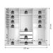 Guarda-Roupa Closet Monreale 100 % MDF 3 Gavetas Branco 237 cm