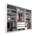 Guarda-Roupa Closet Monreale 100 % MDF 3 Gavetas Branco 237 cm