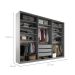 Guarda-Roupa Closet Monreale 100 % MDF 3 Gavetas Cinza 237 cm