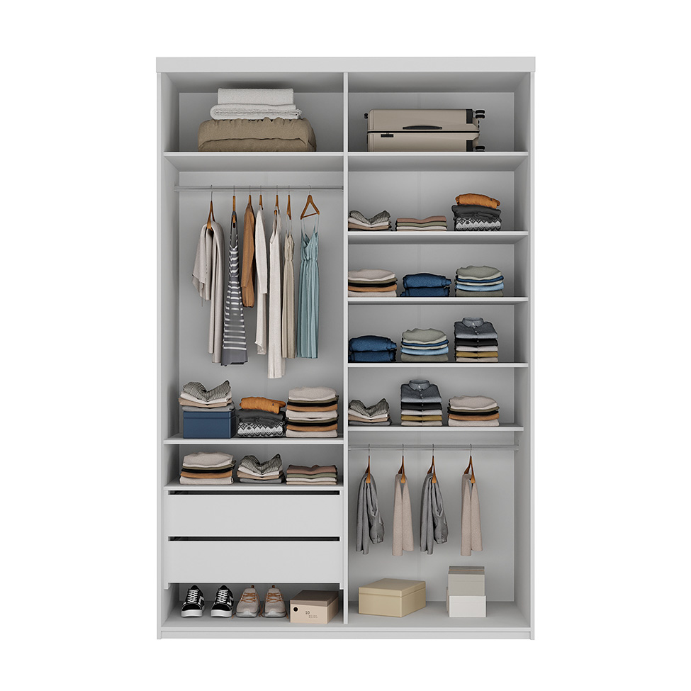 Guarda-Roupa Closet Mountier 2 Gavetas Branco