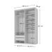 Guarda-Roupa Closet Mountier 2 Gavetas Branco