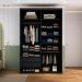 Guarda-Roupa Closet Mountier 2 Gavetas Preto