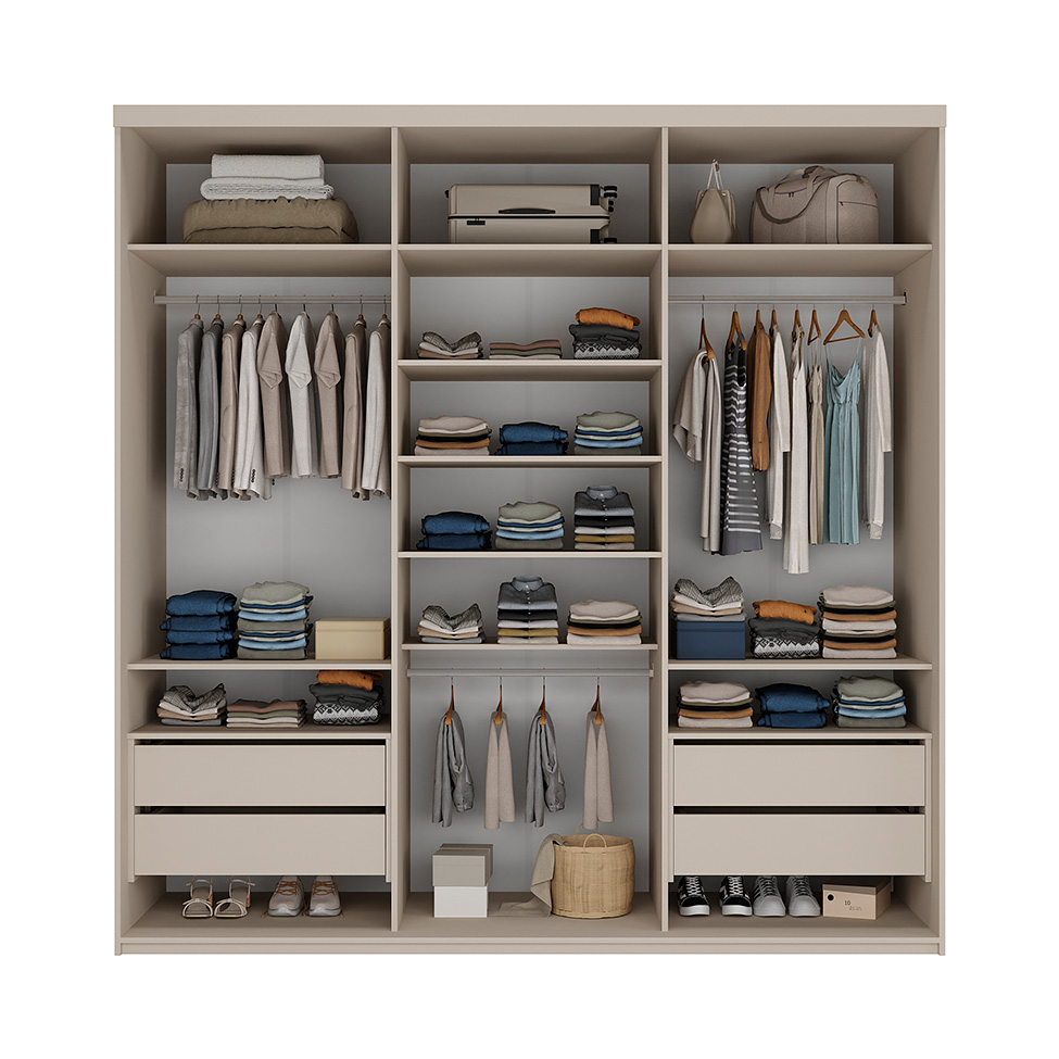 Guarda-Roupa Closet Mountier 4 Gavetas Bege