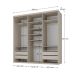 Guarda-Roupa Closet Mountier 4 Gavetas Bege